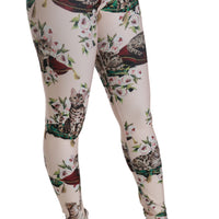 Multicolor Floral Bengal Cat Leggings Pants