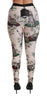 Multicolor Floral Bengal Cat Leggings Pants