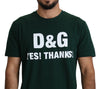 Green DG Yes Thanks Print Cotton Tee T-shirt