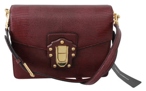 Bordeaux Leather LUCIA Shoulder Messenger Purse Bag