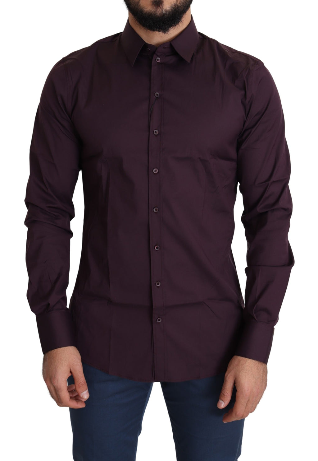 Purple Cotton Stretch Formal SICILIA Dress Shirt