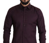 Purple Cotton Stretch Formal SICILIA Dress Shirt