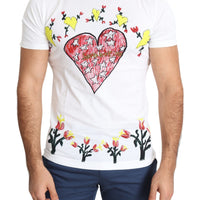 White Saint Valentine Print Cotton Men T-shirt