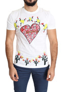 White Saint Valentine Print Cotton Men T-shirt