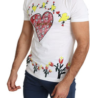 White Saint Valentine Print Cotton Men T-shirt