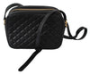 Black #dgfamily Cross Body Leather Quilted GLAM Bag