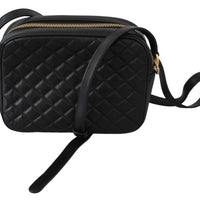 Black #dgfamily Cross Body Leather Quilted GLAM Bag