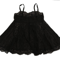 Black Silk Lace Dress Lingerie Chemisole