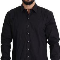 Black Cotton Stretch Dress SICILIA Shirt