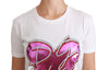 White Cotton DG Love Heart Top T-shirt