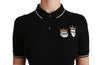 Black Cotton DG #dgfamily Polo T-shirt Top