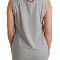 Gray DG Millennial Sleeveless Cotton T-shirt