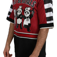 Red Black Oversize Panda T-Shirt