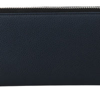 Blue Dauphine Leather Continental Mens Clutch Wallet