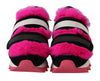 Black Leather Pink Fur Shoes Sneakers