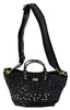 Blue Leopard Love Patch Studs Shopping Tote  Bag