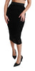 Black Lace High Waist Pencil Cut Skirt