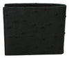 Green Ostrich Leather Bifold Mens Card Bill Wallet