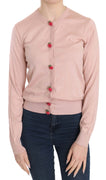 Pink Cardigan Roses Silk Cardigan Sweater
