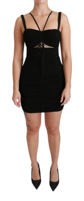 Black Stretch Sheath Bodycon Mini Dress