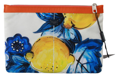 Multicolor Lemon Print Hand Pouch Purse