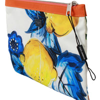 Multicolor Lemon Print Hand Pouch Purse