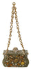 Gold VANDA Crystal Clutch Handbag Shoulder Bag