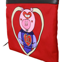 Red Super Pig DG Love Print Hand Pouch Purse