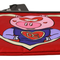 Red Super Pig DG Love Print Hand Pouch Purse