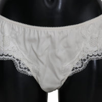 White Silk Slip Lingerie Bottoms Underwear