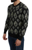 Black Silk Sacred Heart Pullover Sweater