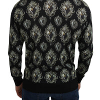 Black Silk Sacred Heart Pullover Sweater