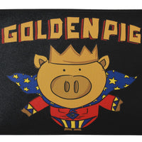 Black Golden Pig Leather Document Bag