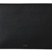 Black Golden Pig Leather Document Bag