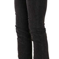 Black Low Waist Skinny Denim Trousers Pants Jeans