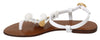 White Crystal Coins Flip Flops Sandals Shoes