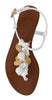 White Crystal Coins Flip Flops Sandals Shoes