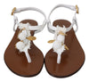 White Crystal Coins Flip Flops Sandals Shoes