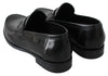 Black Leather Moccasins Dress Loafers Shoes