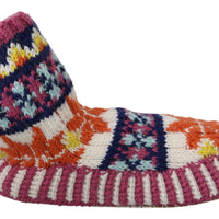 Multicolor Knitted Booties Boots Flats Shoes