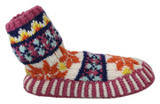 Multicolor Knitted Booties Boots Flats Shoes