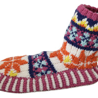 Multicolor Knitted Booties Boots Flats Shoes