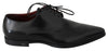 Black Leather Derby Dress Mens Shoes