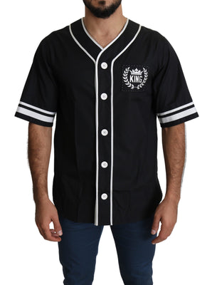 Black Baseball Jersey Shirt King Royal Love  T-shirt