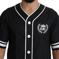 Black Baseball Jersey Shirt King Royal Love  T-shirt