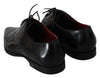 Black Leather Derby Dress Mens Shoes