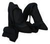 Black Tulle Stretch Knee Socks Boots Shoes