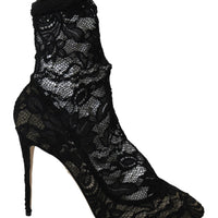 Black Lace Taormina High Heel Shoes Pumps