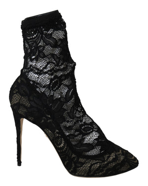 Black Lace Taormina High Heel Shoes Pumps