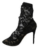 Black Lace Taormina High Heel Shoes Pumps